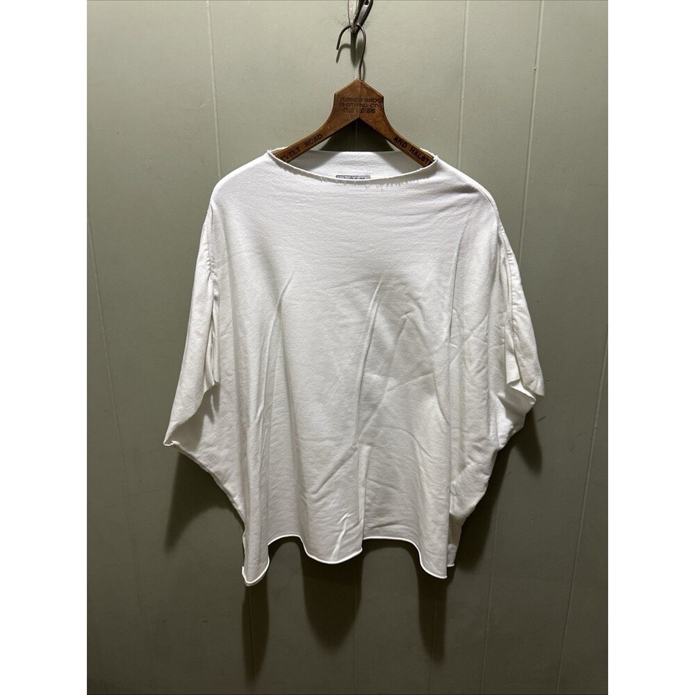 TuTu & Lilli Poncho Oversized Workout Shirt Pullover Shirt Womens Sz M/L Raw Hem